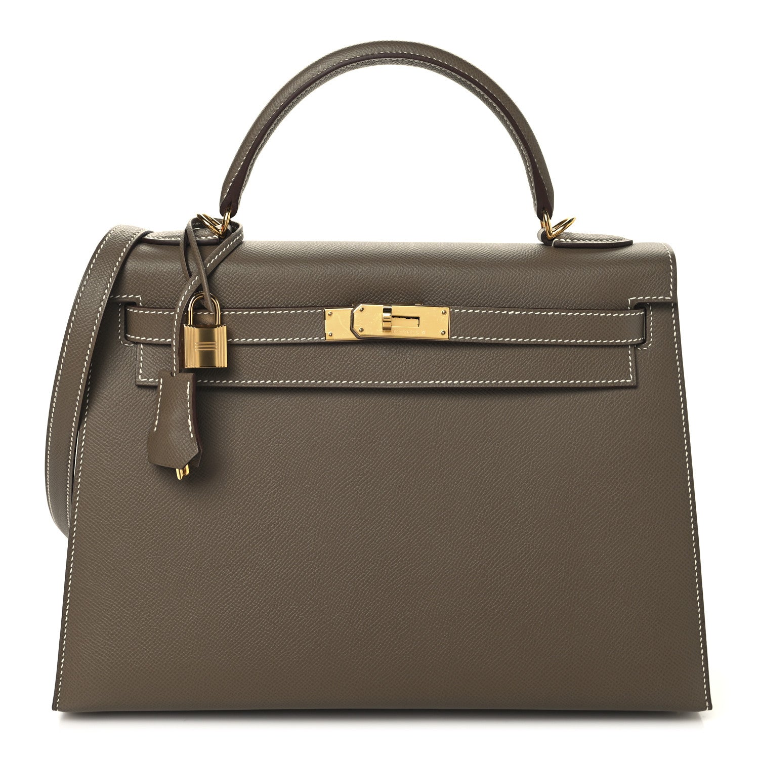 Hermes Epsom Kelly Sellier 32 Etoupe 1 of 13