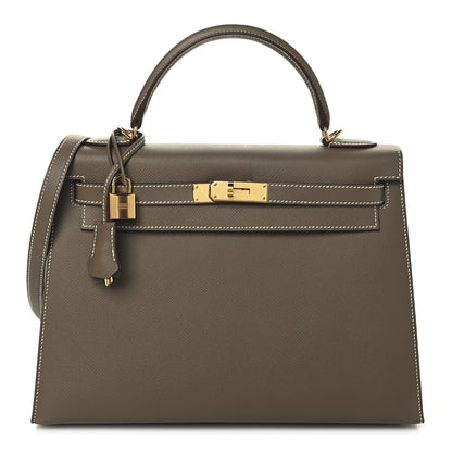 Hermes Epsom Kelly Sellier 32 Etoupe 1 of 13