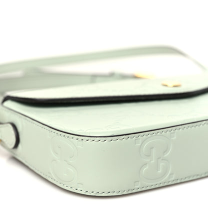 Gucci Calfskin GG Super Mini Shoulder Bag Pale Green 9 of 11