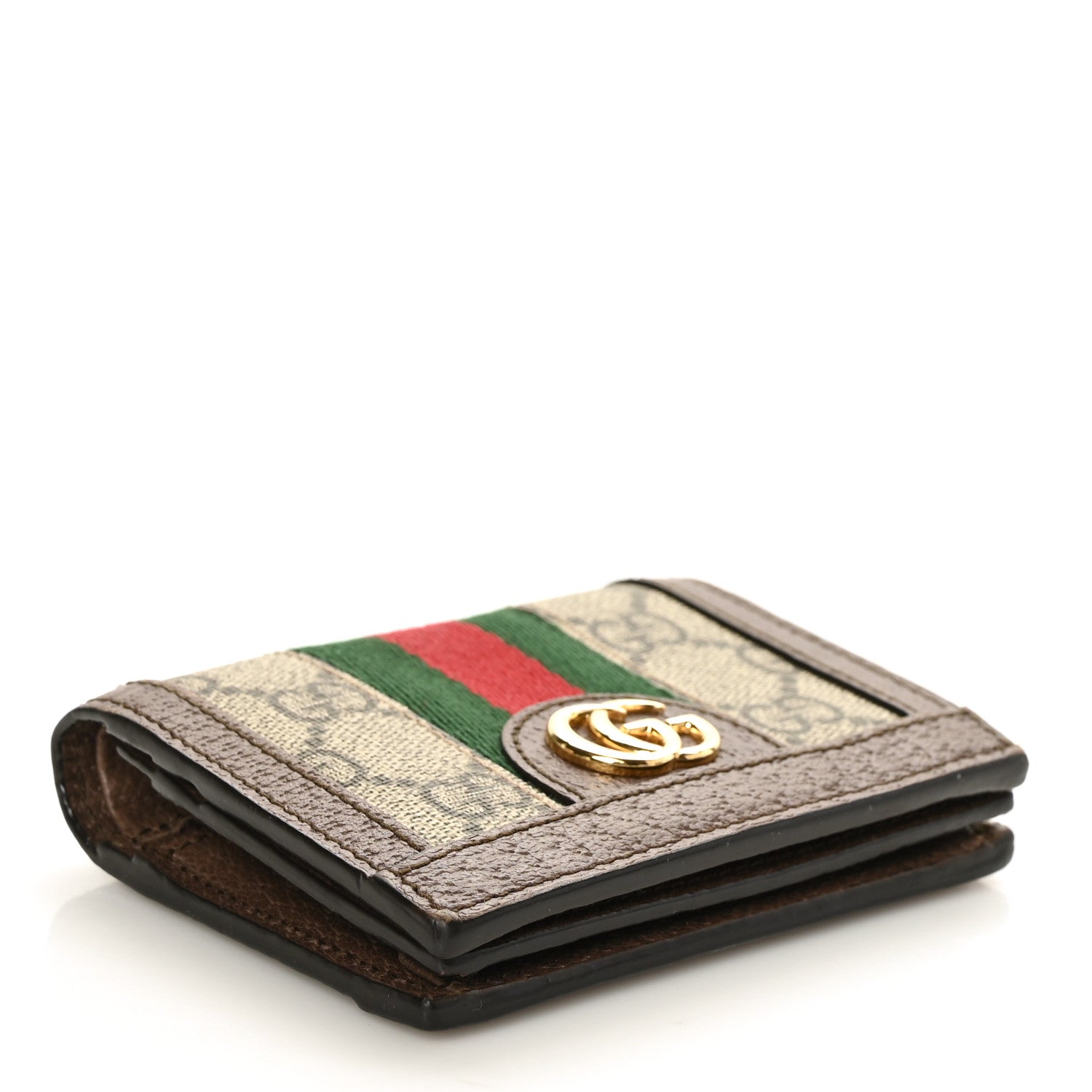 Gucci GG Supreme Monogram Web Ophidia Card Case Beige New Acero 4 of 8