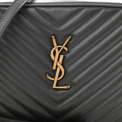 Saint Laurent Calfskin Matelasse Monogram Lou Camera Bag Dark Smog 8 of 11