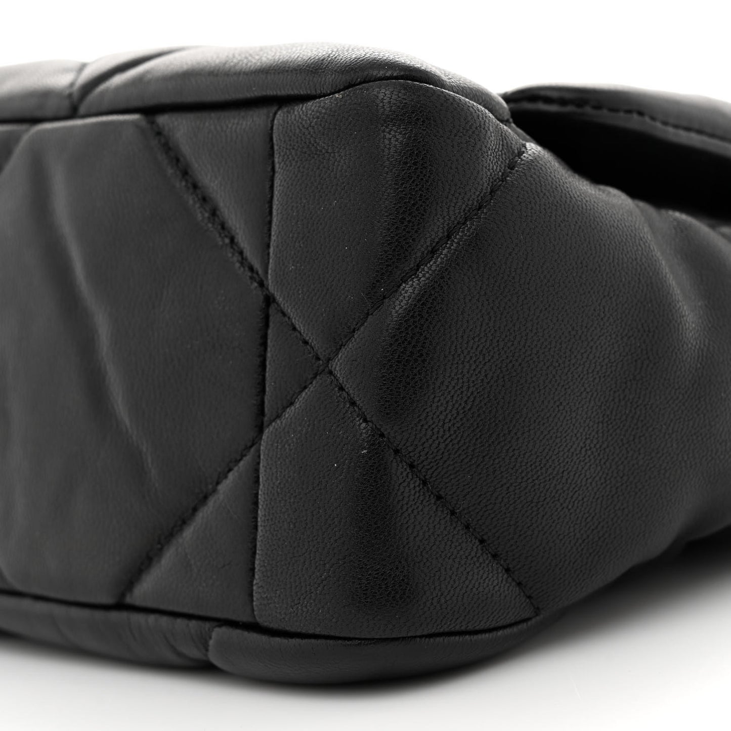 Goatskin Quilted Medium Chanel 19 Flap Black