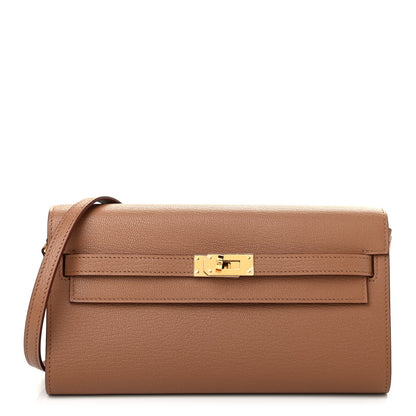 Hermes Chevre Mysore Kelly Wallet To Go Quebracho 1 of 9