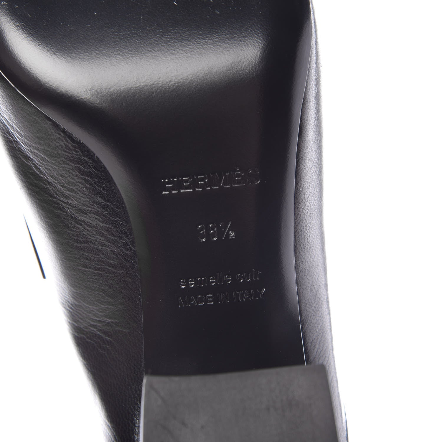 Hermes Goatskin Paradis Mules 38.5 Black 6 of 9