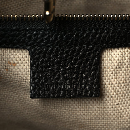 Gucci Pebbled Calfskin Medium Soho Chain Shoulder Bag Black 6 of 10