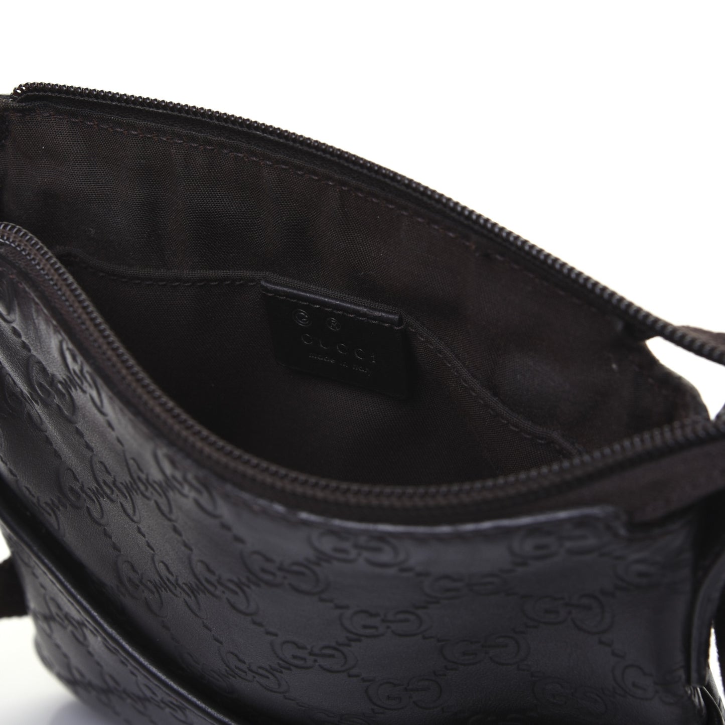 Guccissima Mini Messenger Bag Dark Brown