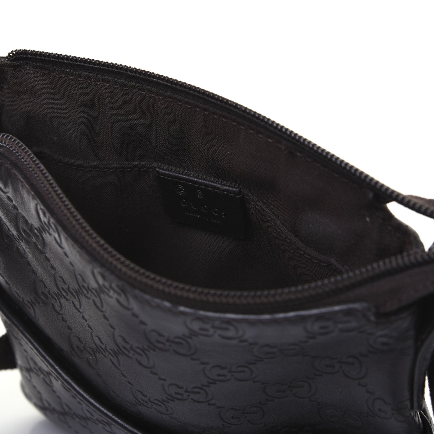 Gucci Guccissima Mini Messenger Bag Dark Brown 12 of 16