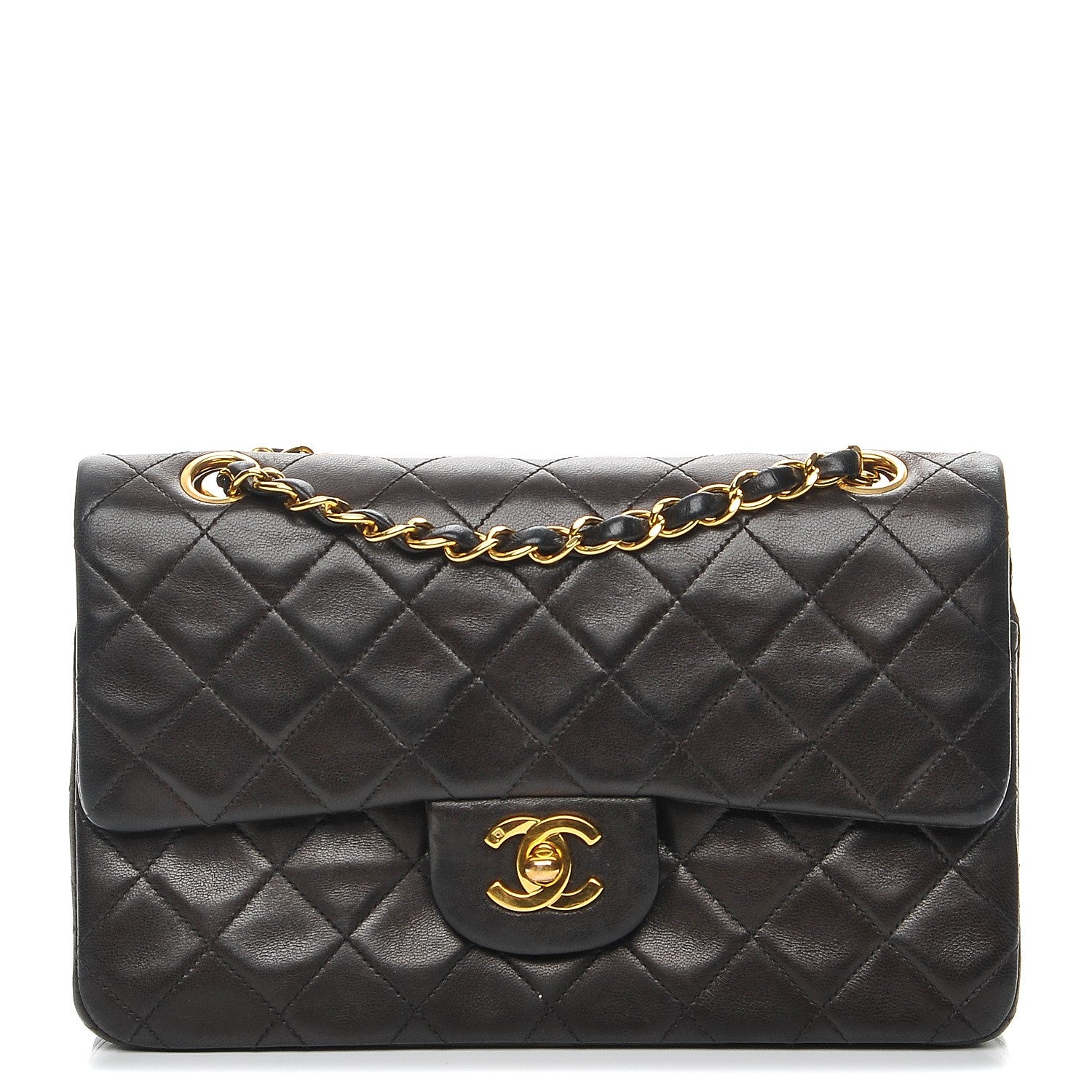 Chanel Lambskin Quilted Small Double Flap Black 1 of 8