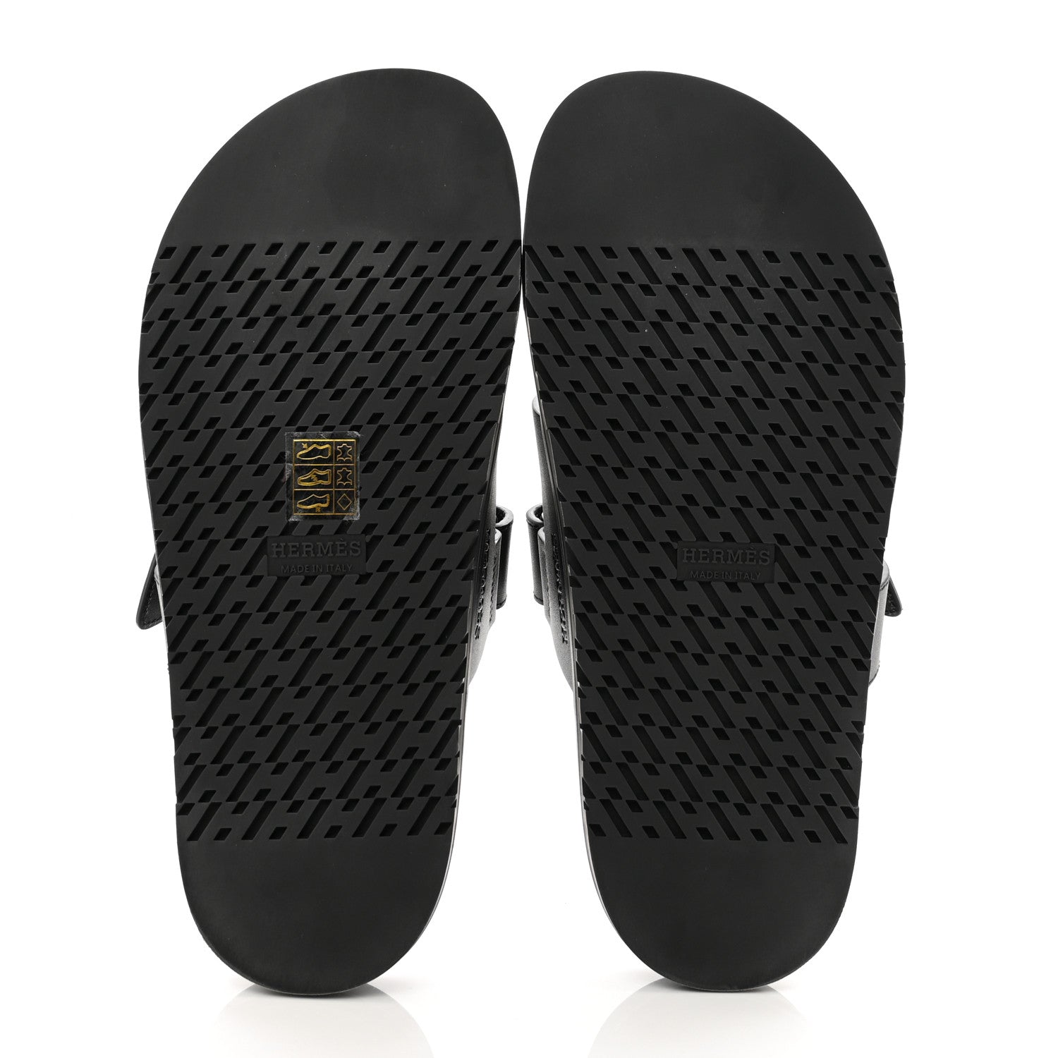 Hermes Calfskin Womens Chypre Sandals 38 Black 5 of 9