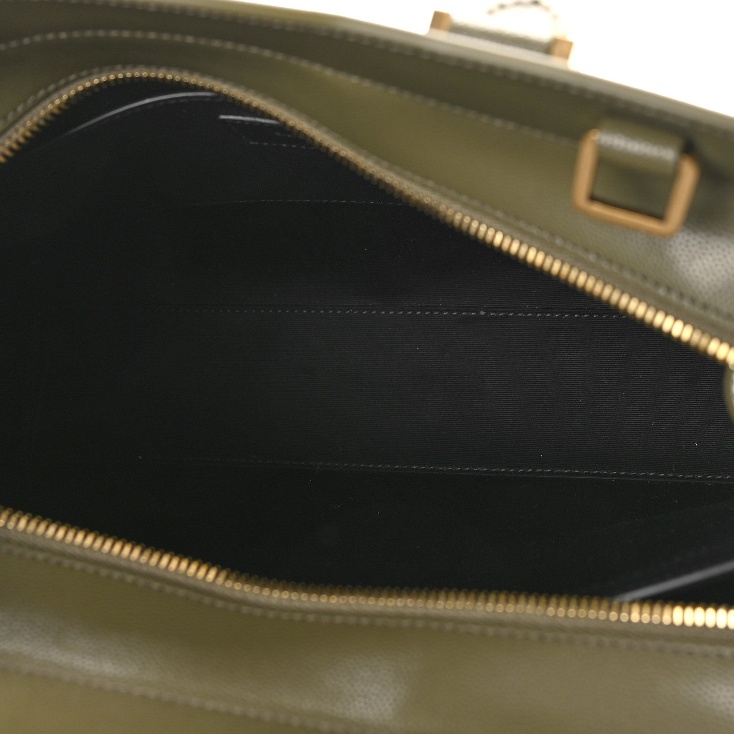 Saint Laurent Grain De Poudre Medium Uptown Tote Vert Kaki 5 of 8