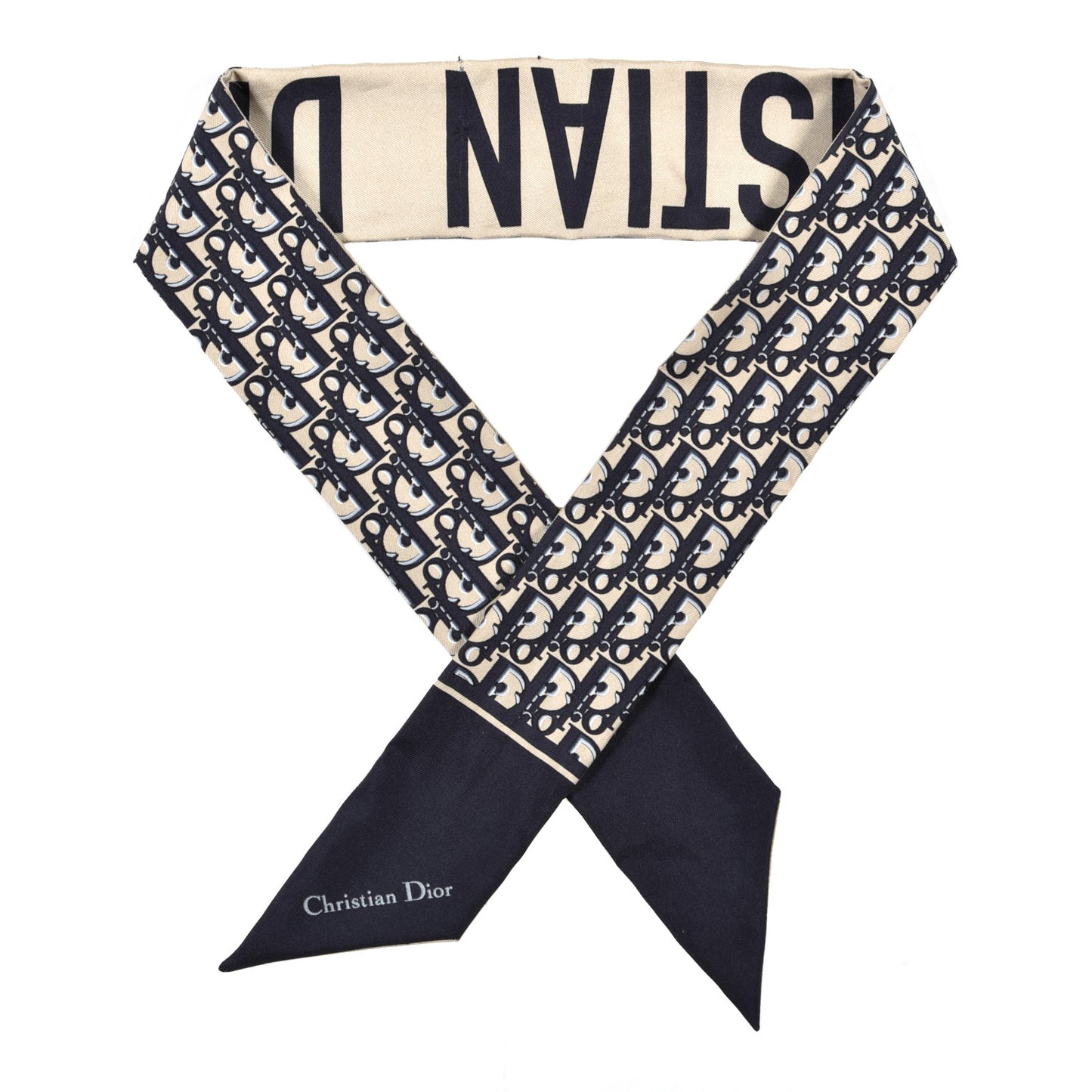 Silk Oblique Mitzah Scarf Blue