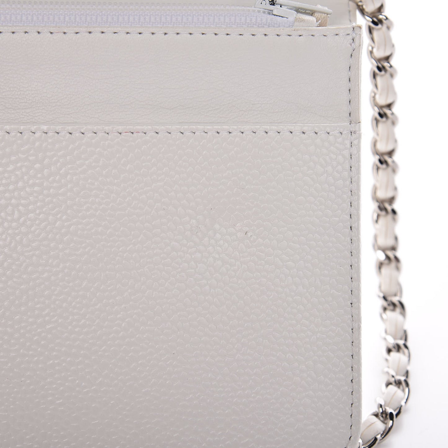 Caviar Timeless CC Wallet on Chain WOC White