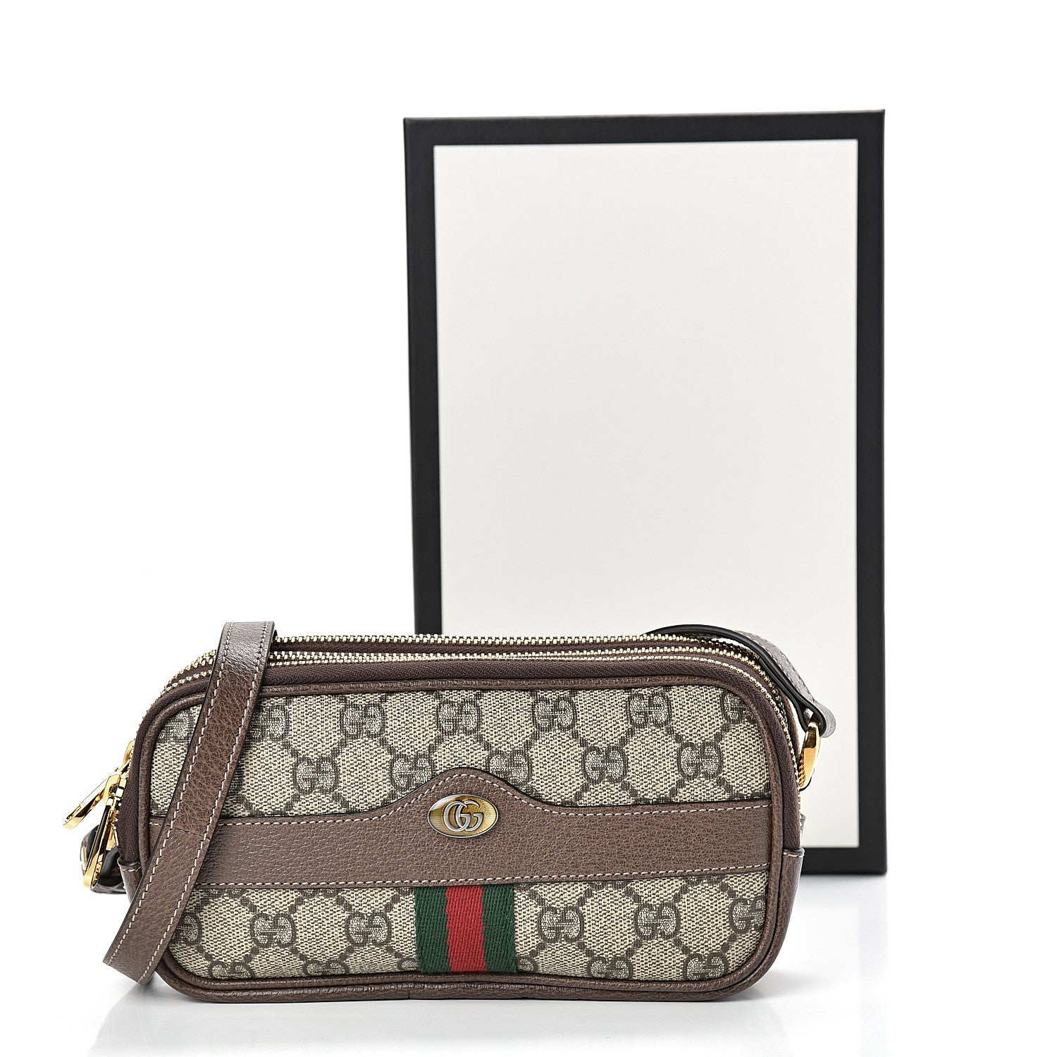 Gucci GG Supreme Monogram Web Mini Ophidia GG Bag Brown 13 of 13