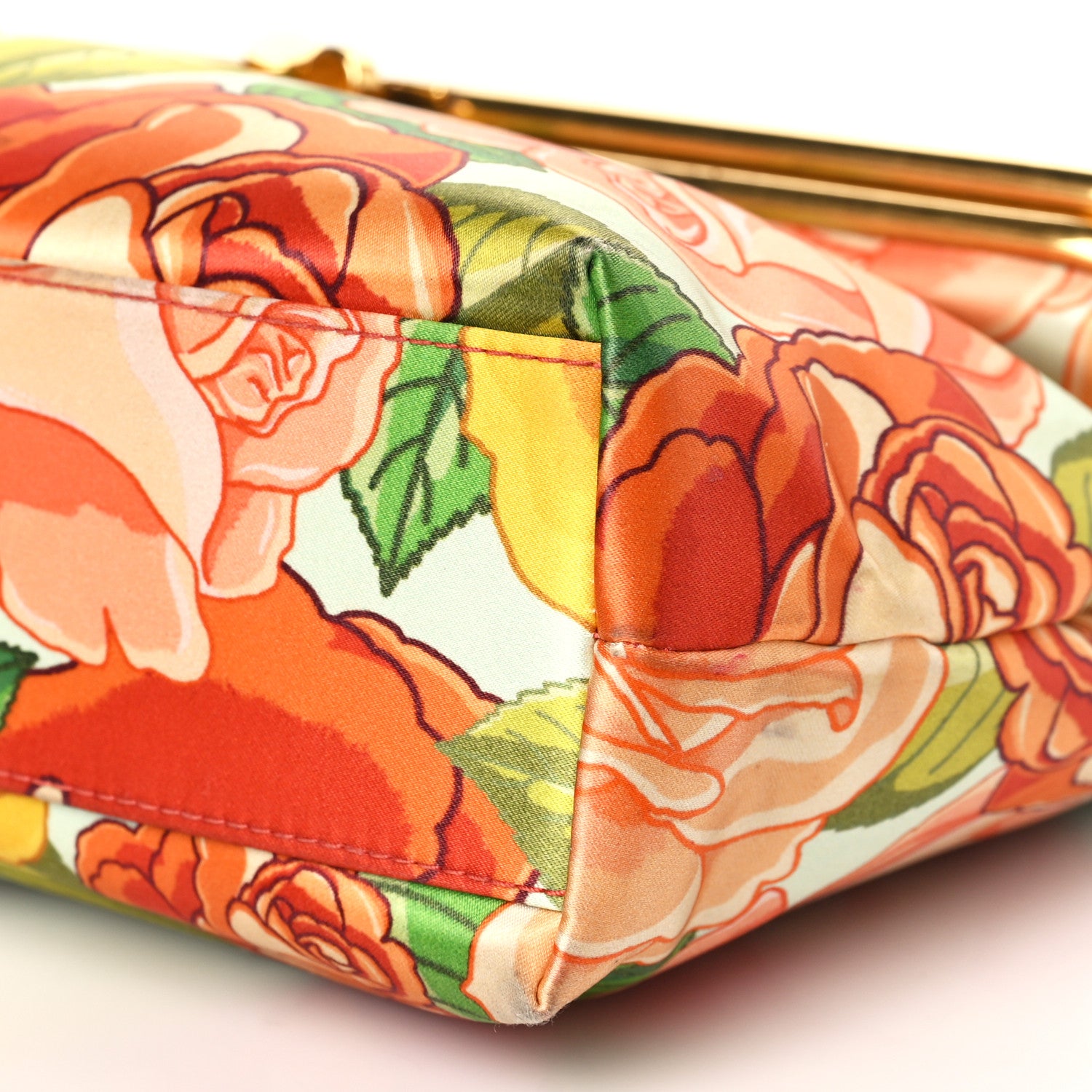Saint Laurent Silk Floral Print Monogram Medium Sac Charniere Fanny Multicolor 9 of 9