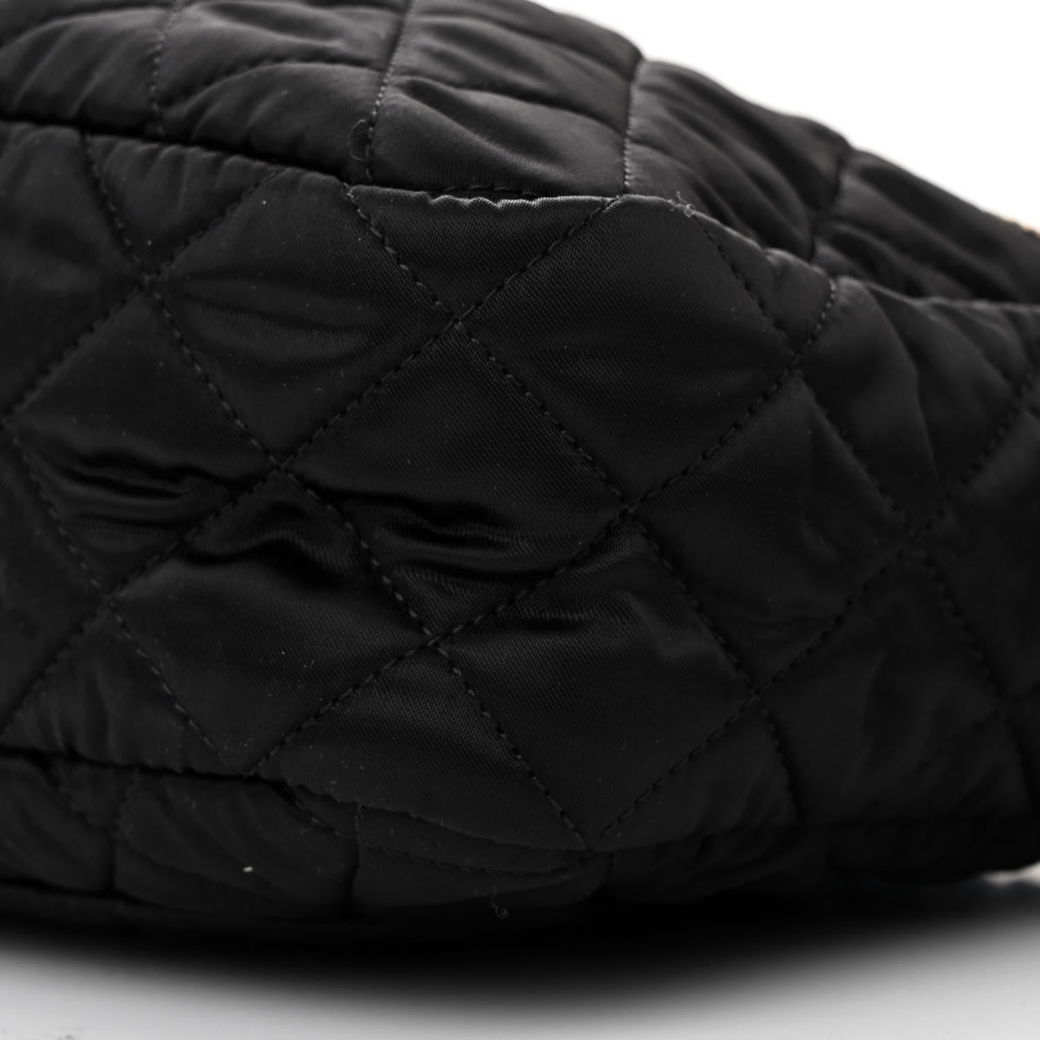 Chanel Satin Quilted Paris-Hamburg Camera Bag Black 10 of 10
