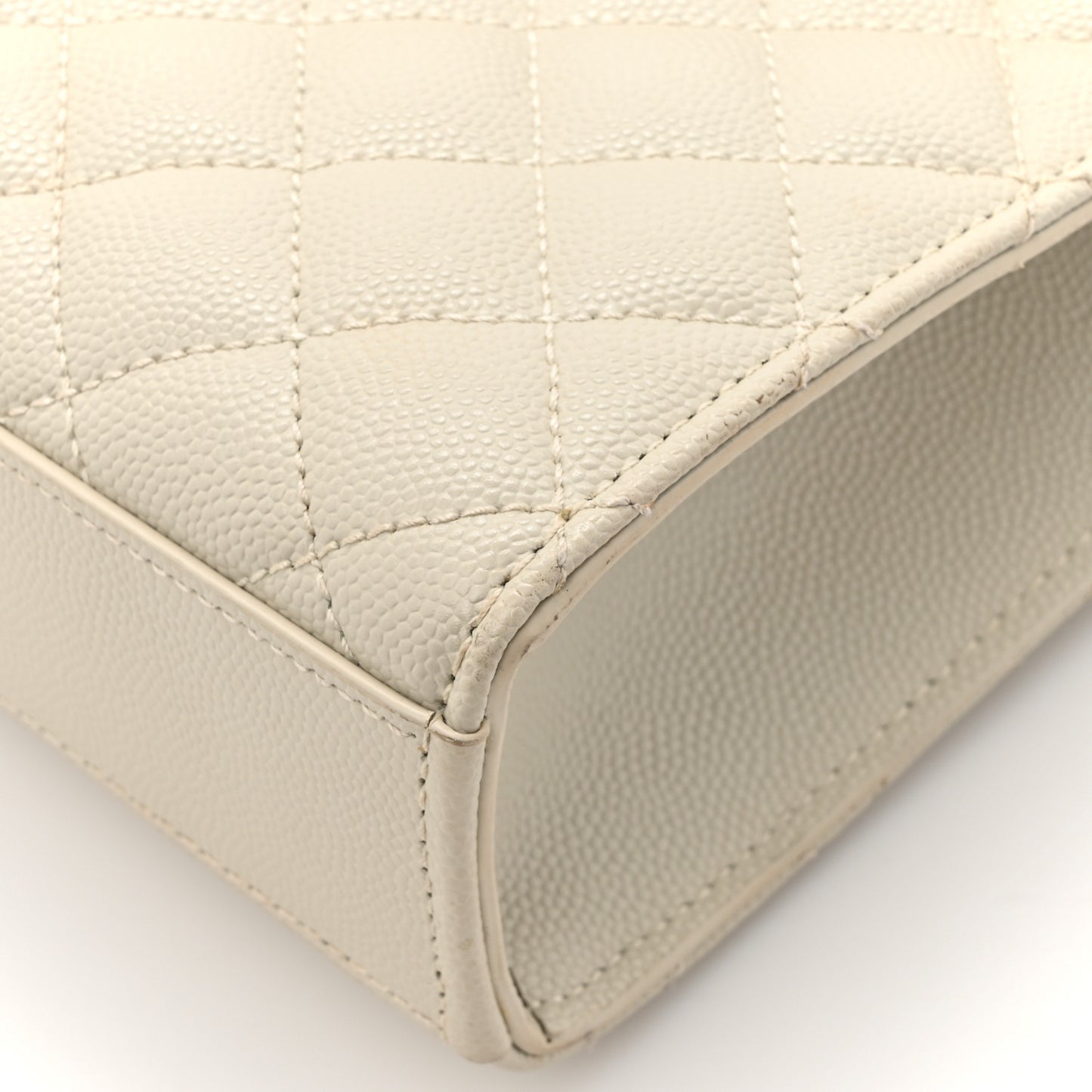 Grain De Poudre Medium Triquilt Monogram Satchel Crema Soft