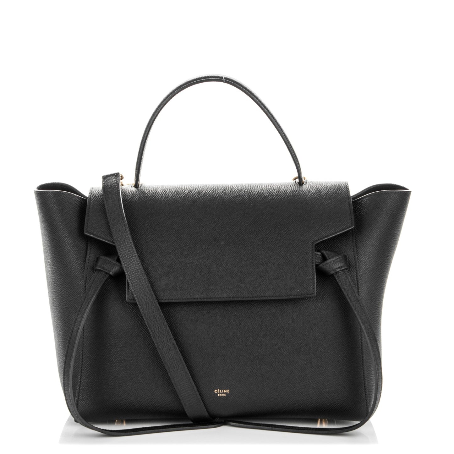 Grained Calfskin Mini Belt Bag Black