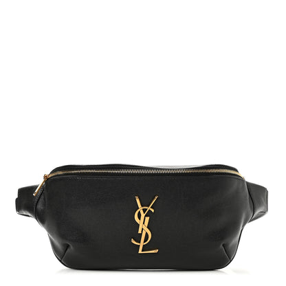 Saint Laurent Grain De Poudre Monogram Belt Bag Black 1 of 11