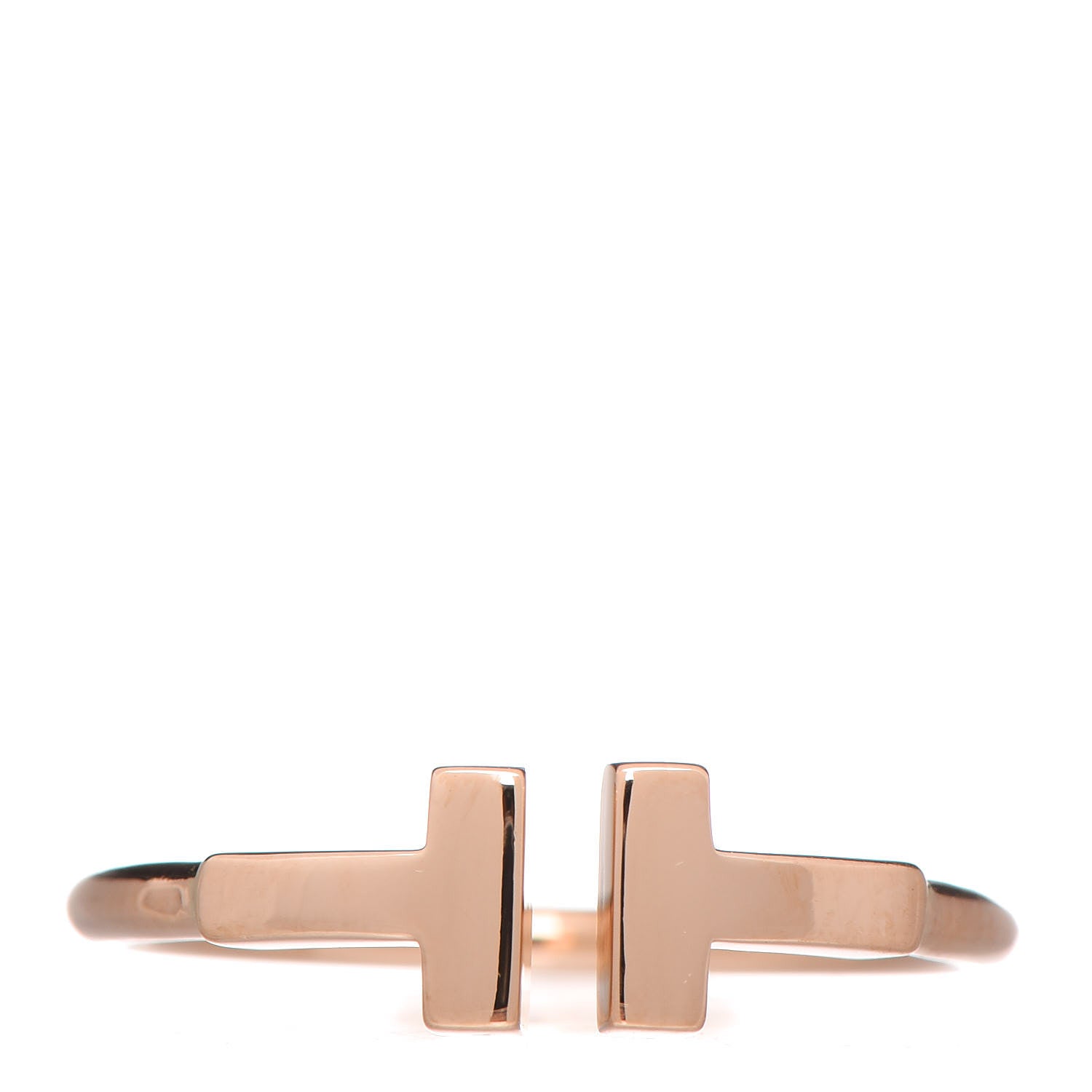 Tiffany 18K Rose Gold T Wire Ring 54 7 1 of 5