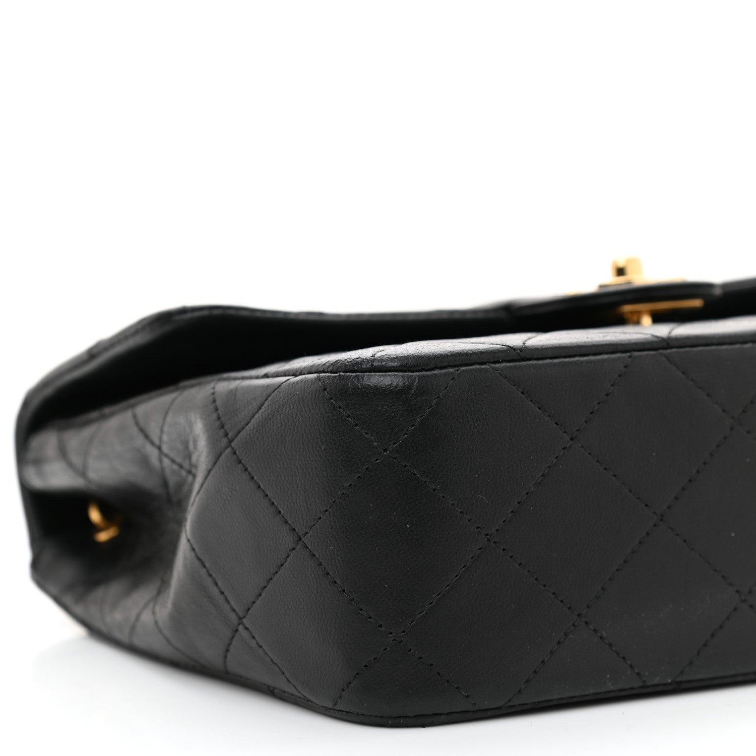 Chanel Lambskin Quilted Mini Square Flap Bag Black 8 of 10
