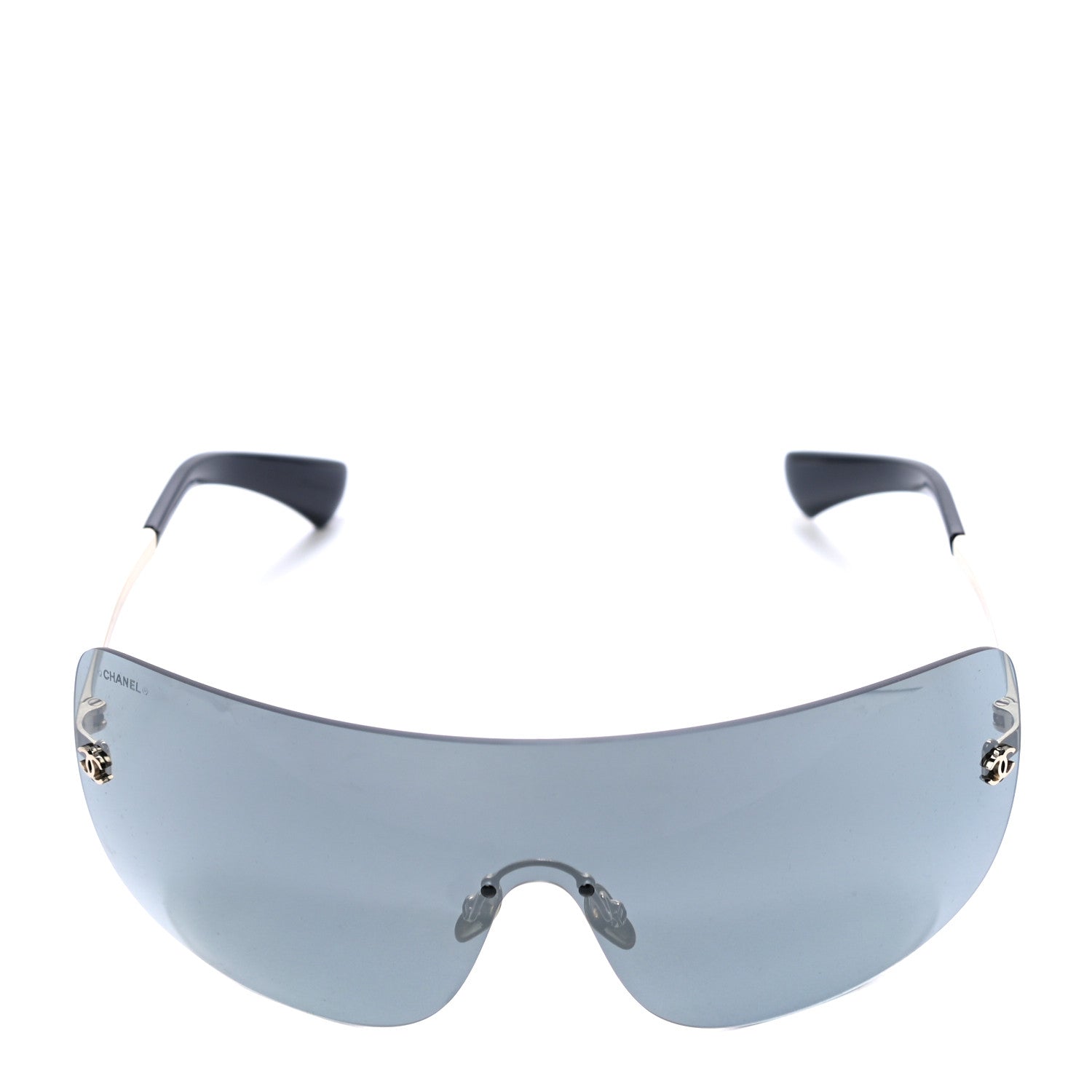 Chanel Frameless Shield Sunglasses Black 4 of 7