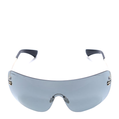 Chanel Frameless Shield Sunglasses Black 4 of 7