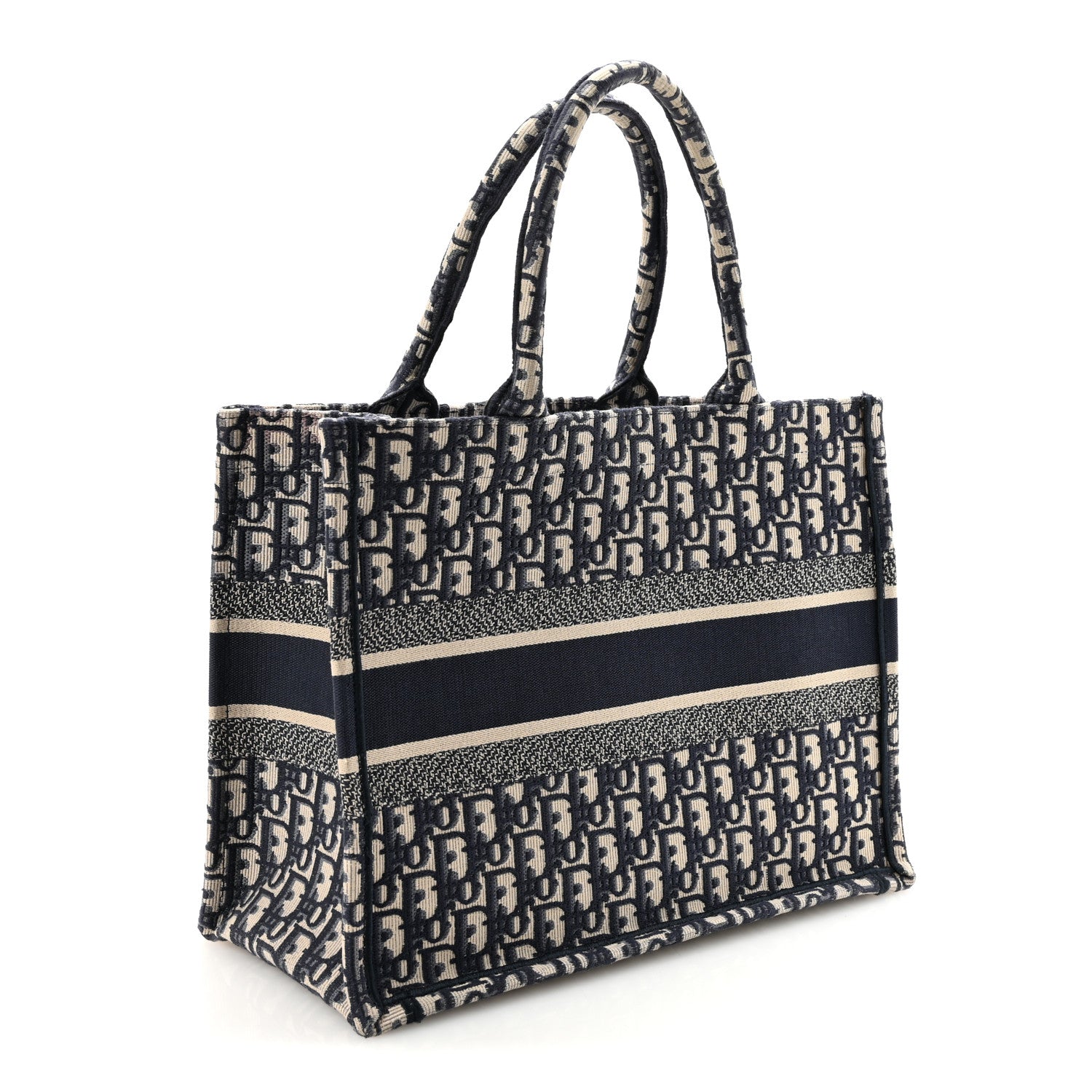 Christian Dior Oblique Medium Book Tote Blue Multicolor 3 of 9