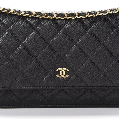 Chanel Caviar Quilted Wallet On Chain WOC Black 9 of 11