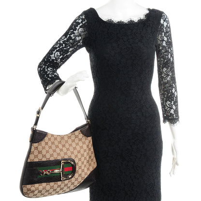 Gucci Monogram Hasler Hobo Dark Brown 2 of 7