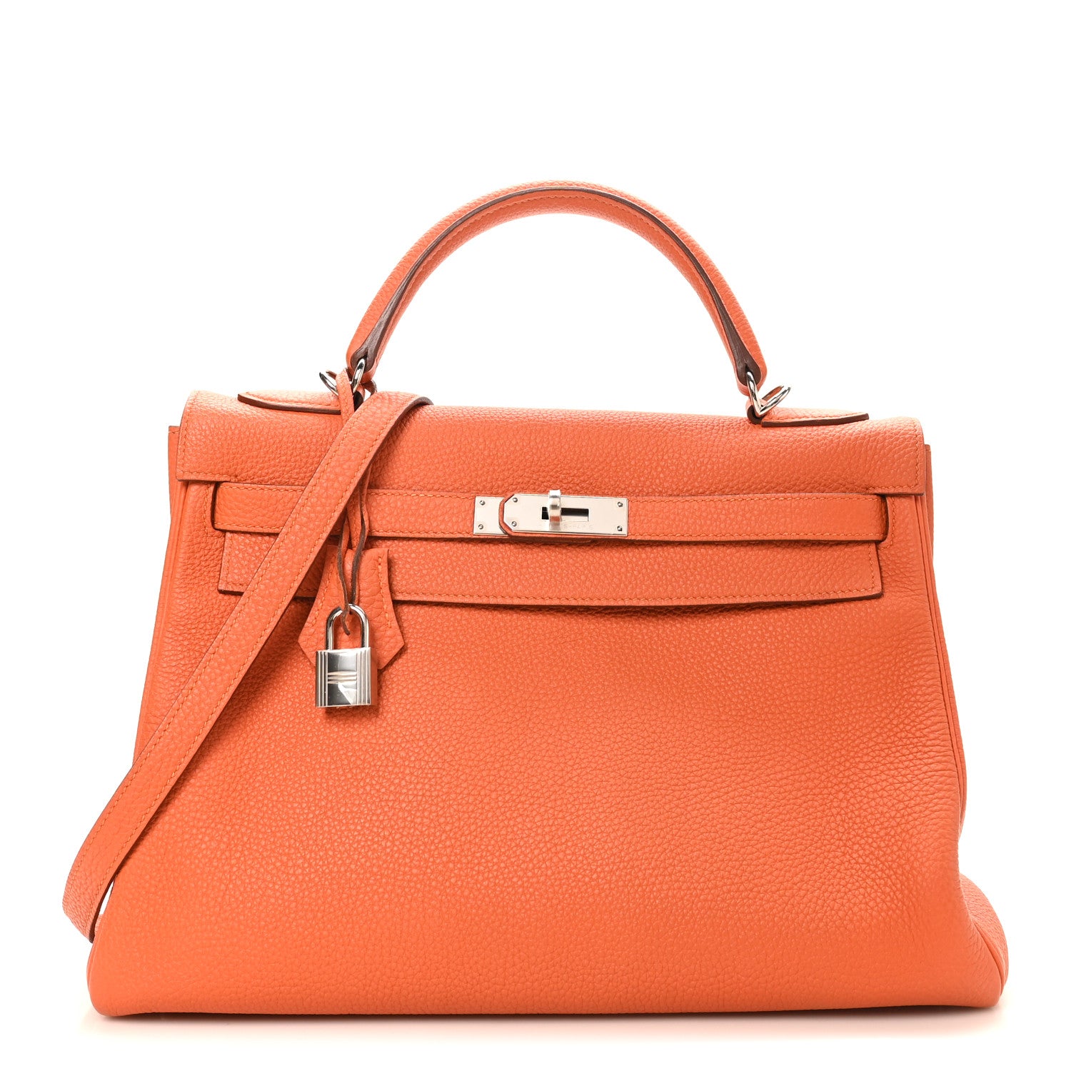 Hermes Togo Kelly Retourne 32 Orange 1 of 10