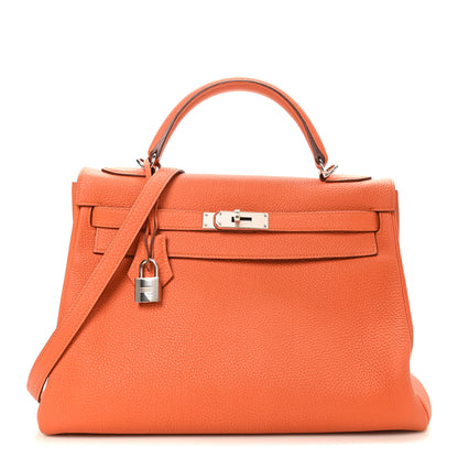 Hermes Togo Kelly Retourne 32 Orange 1 of 10