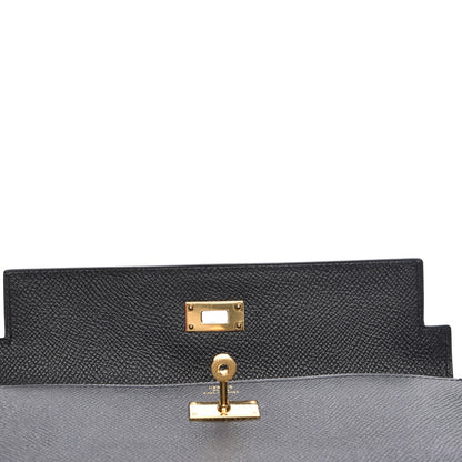 Hermes Epsom Kelly Longue Wallet Black 10 of 17