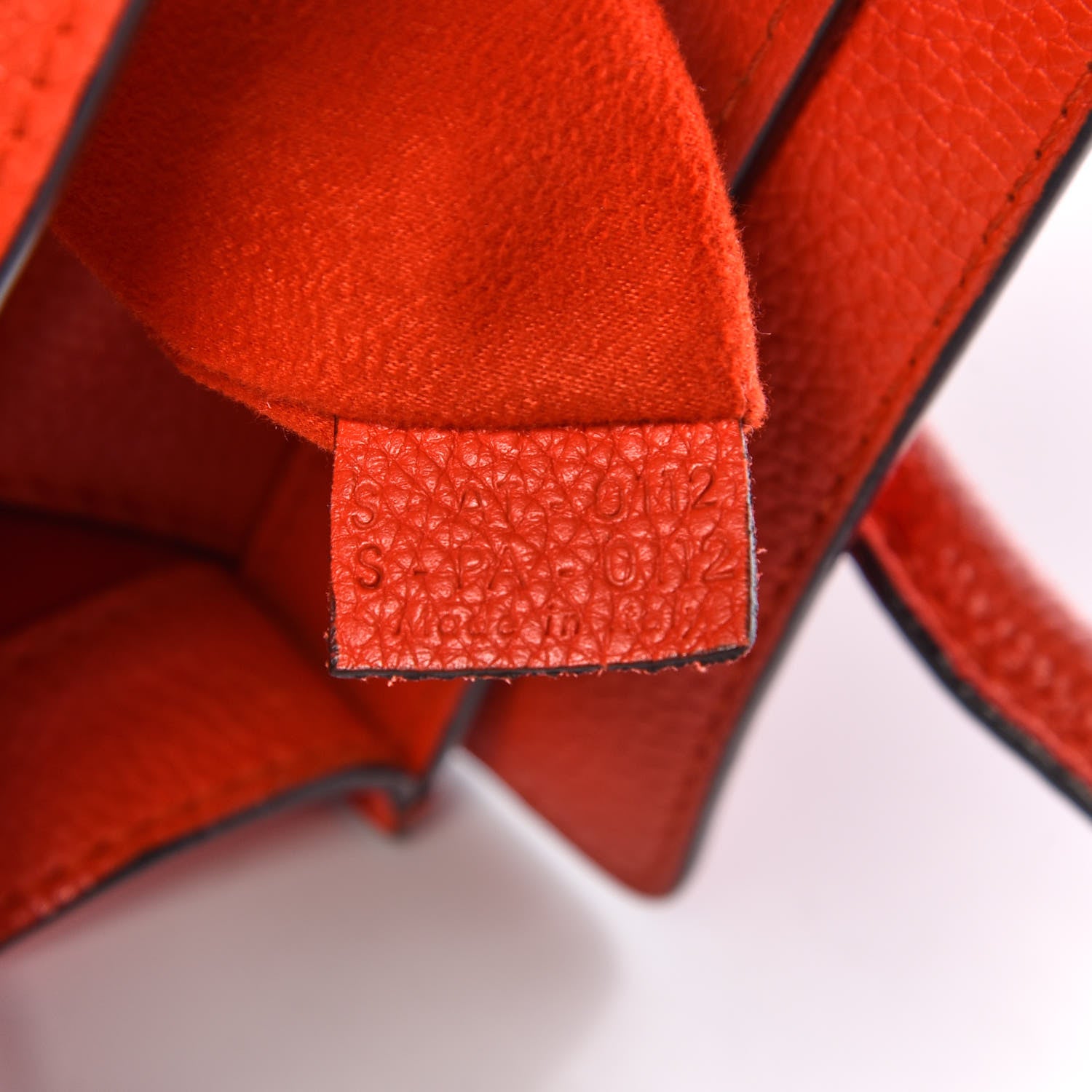 Celine Pebbled Calfskin Micro Luggage Red 7 of 12