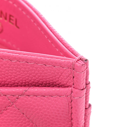 Chanel Caviar Quilted Card Holder Dark Pink 10 of 11