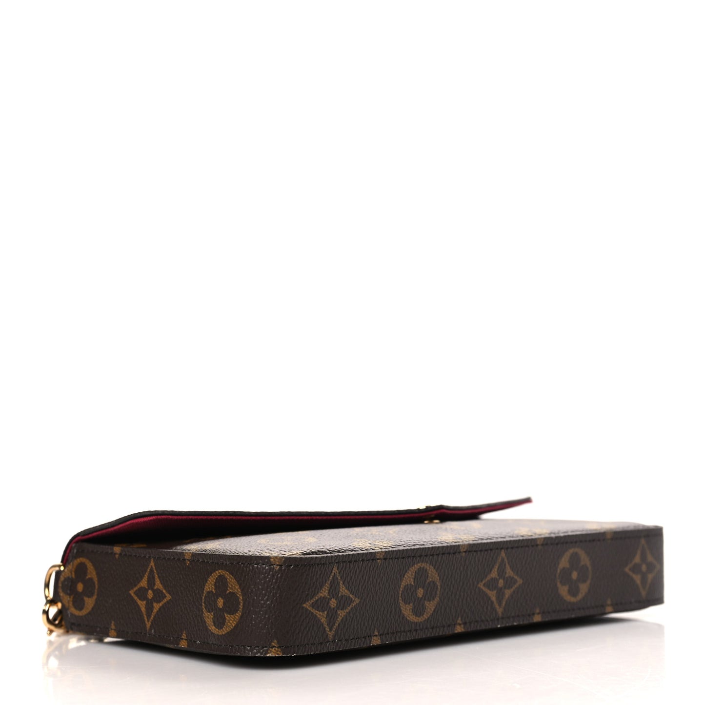 Monogram Pochette Felicie Chain Wallet Fuchsia
