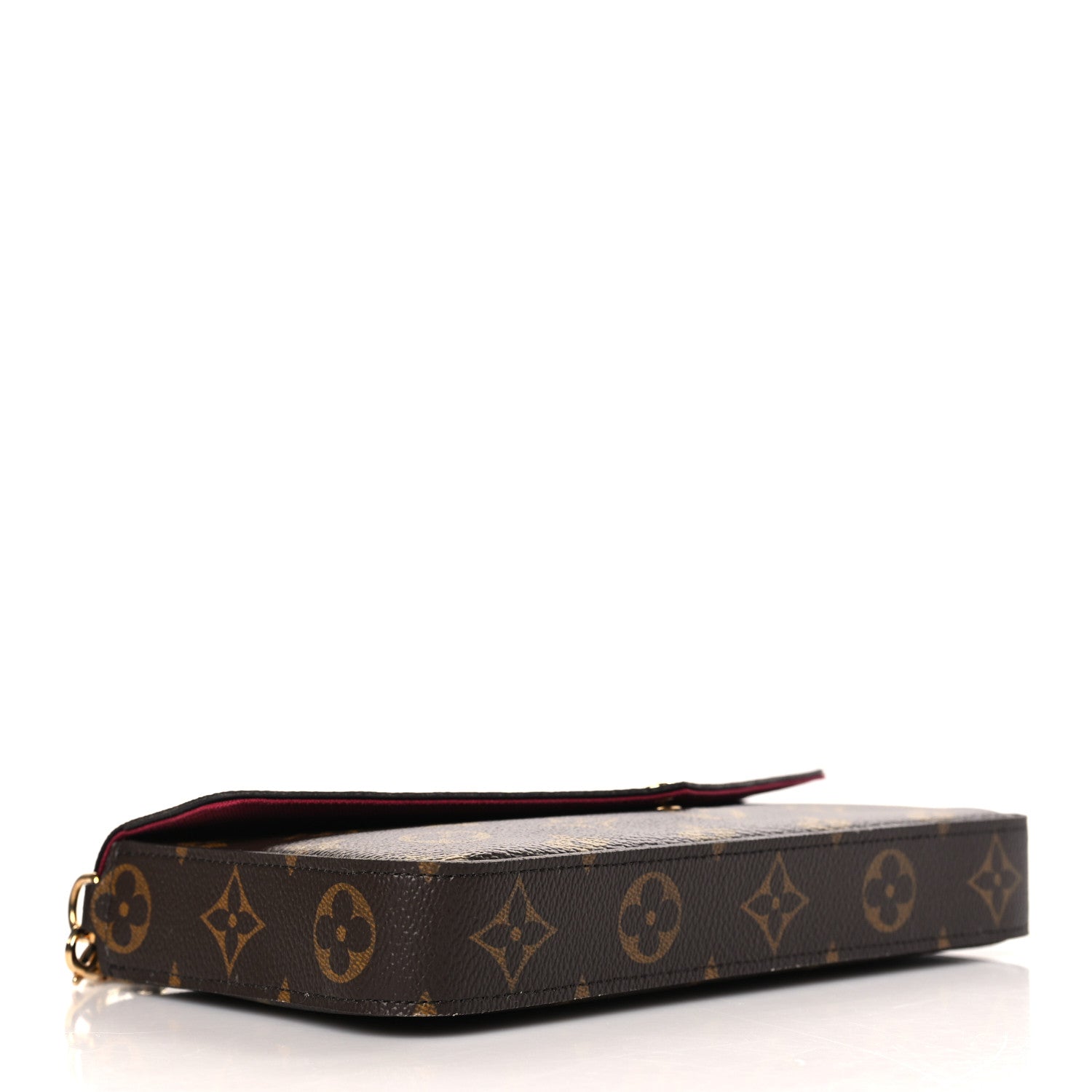 Louis Vuitton Monogram Pochette Felicie Chain Wallet Fuchsia 5 of 9