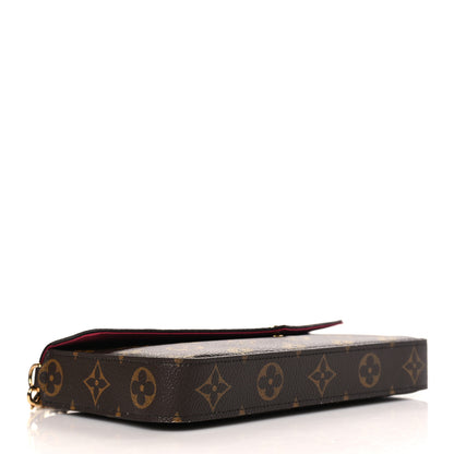 Louis Vuitton Monogram Pochette Felicie Chain Wallet Fuchsia 5 of 9