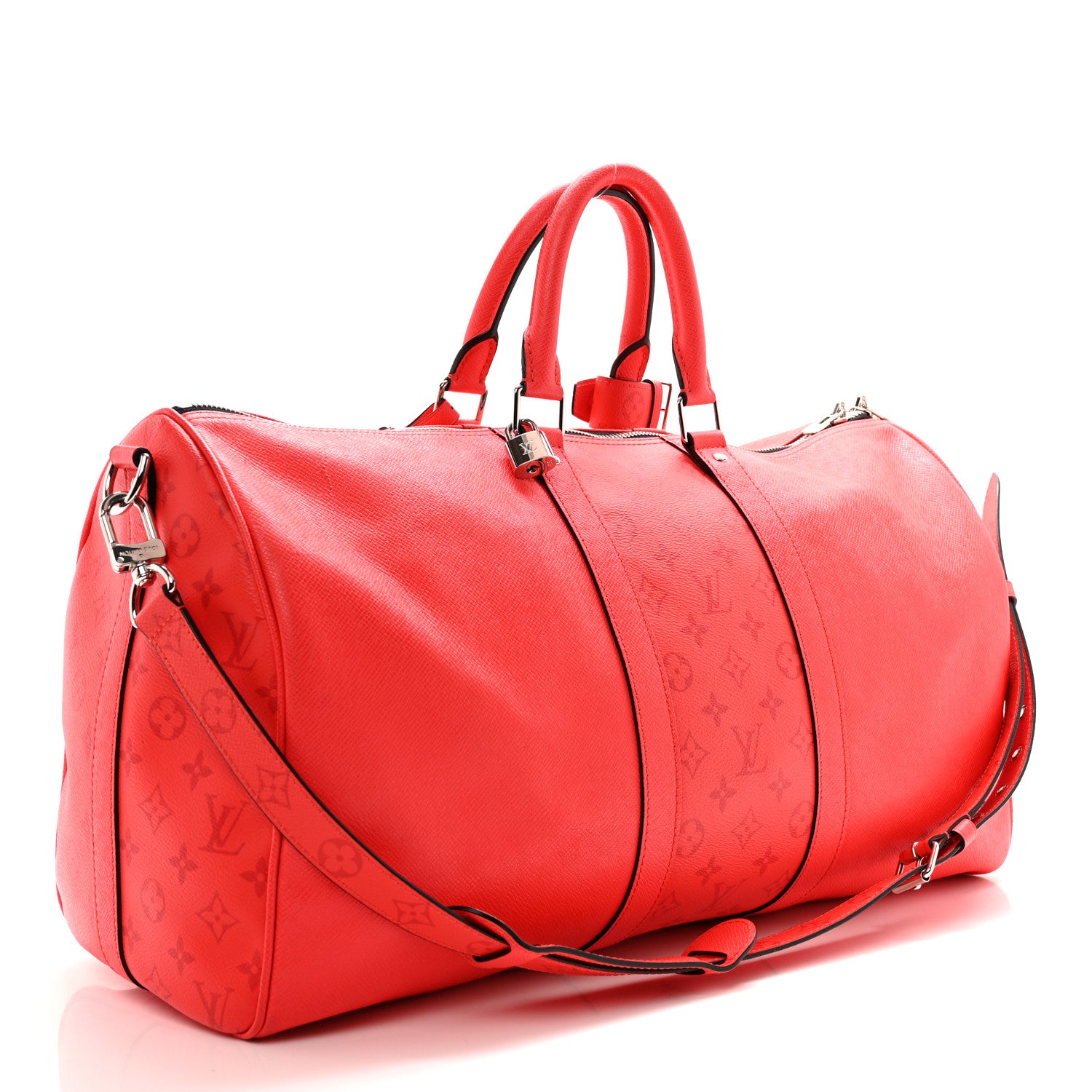 Louis Vuitton Taigarama Keepall Bandouliere 50 Fire Red 2 of 12
