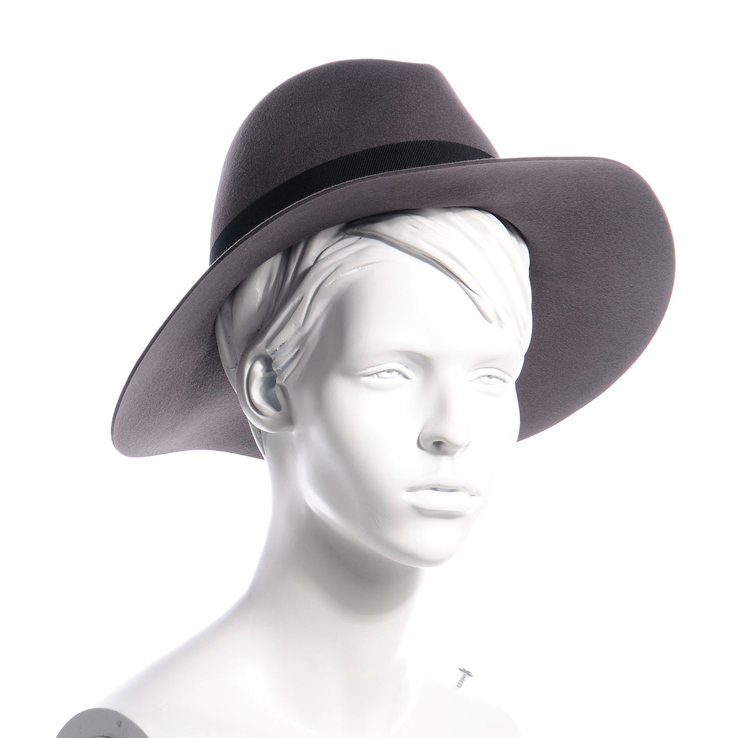 Rabbit Felt Fedora Size 58 Gray
