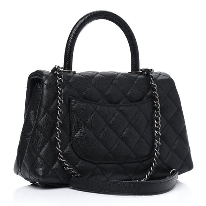 Chanel Caviar Lizard Embossed Quilted Mini Coco Handle Flap Black 2 of 4