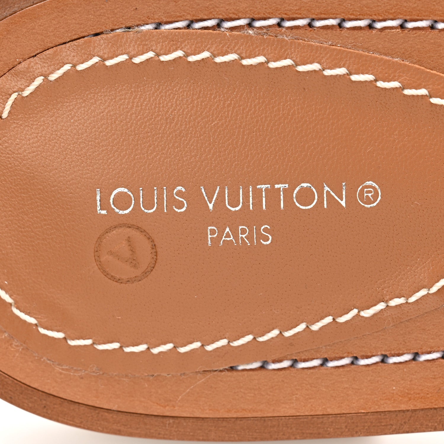 Louis Vuitton Calfskin Lock It Flat Mule 38 Cognac 6 of 9