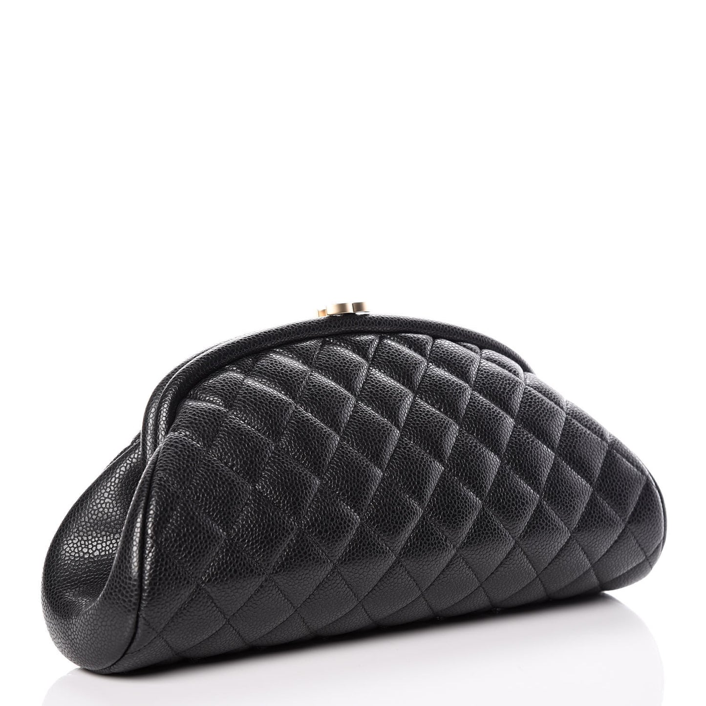 Caviar Quilted Timeless Clutch Black