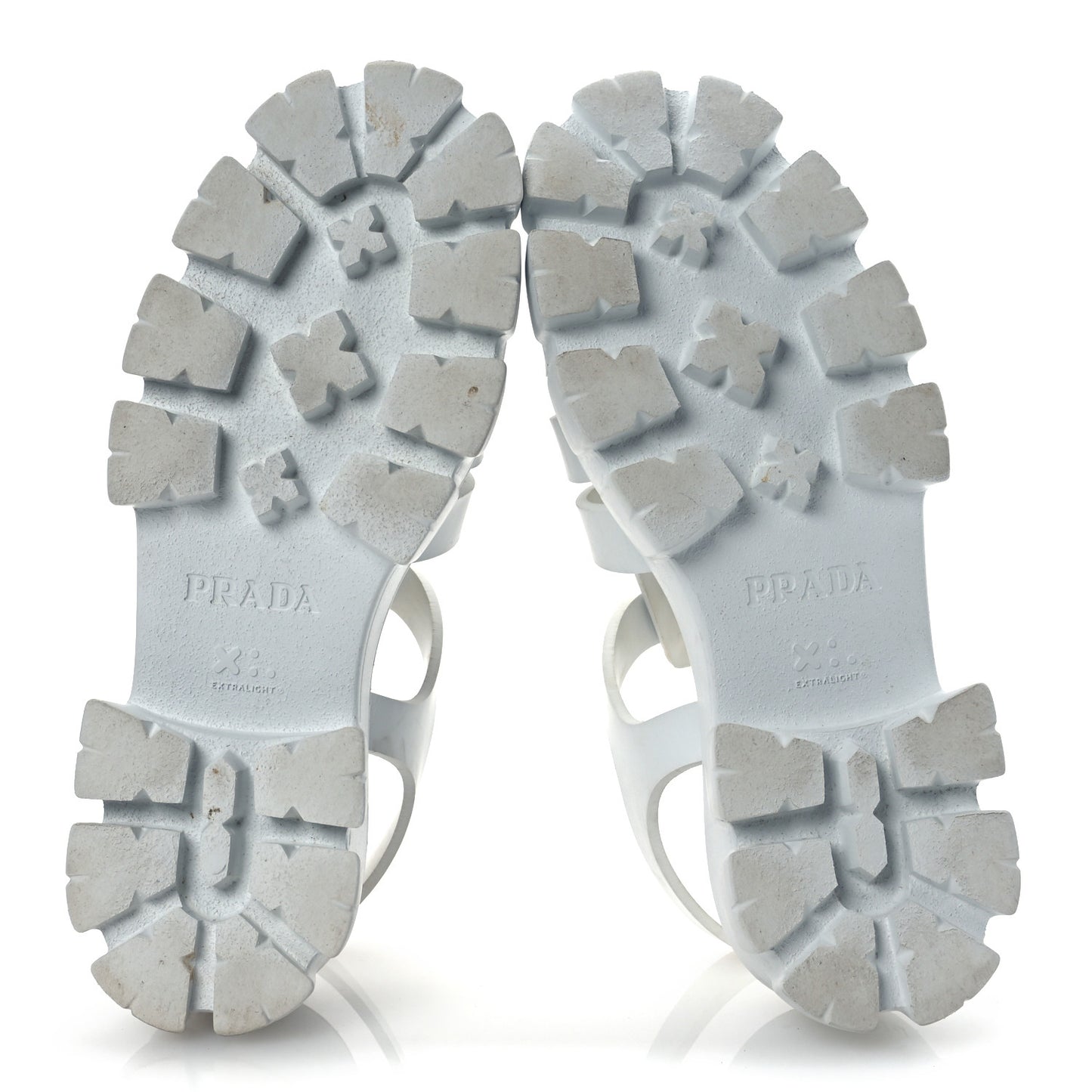 Foam Rubber Metal Triangle Logo Monolith 55mm Cage Sandals 41 White