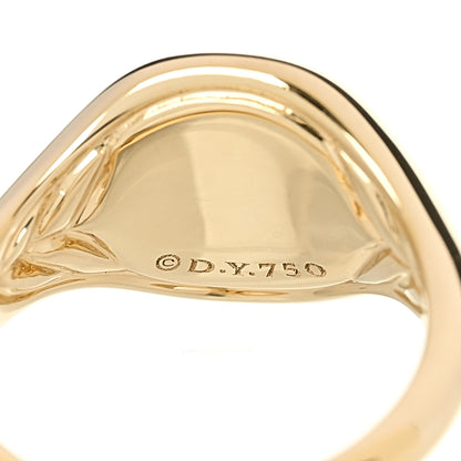 David Yurman 18K Yellow Gold Diamond Initial A Pinky Ring 43 2 4 of 4