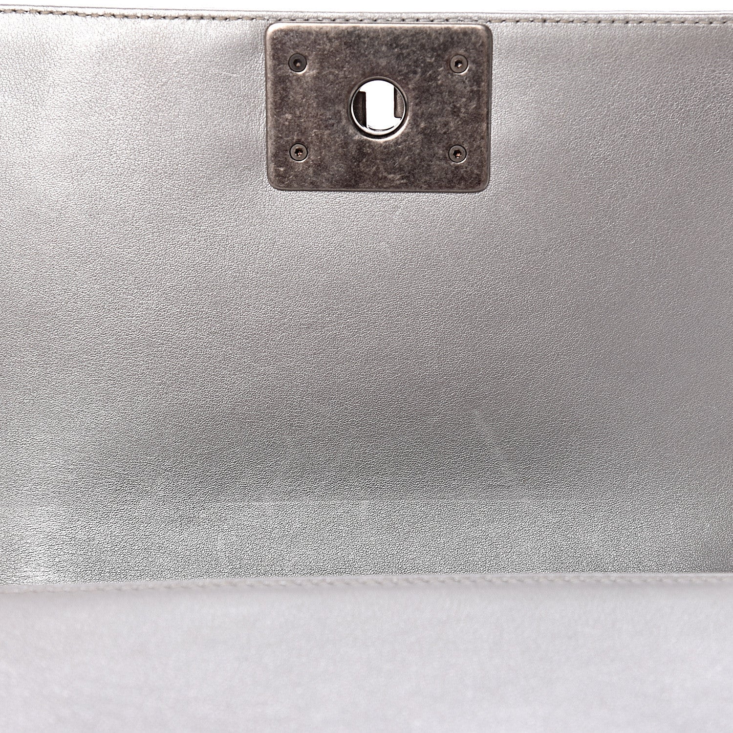Chanel Metallic Calfskin Quilted Small Boy Flap Silver 8 of 15