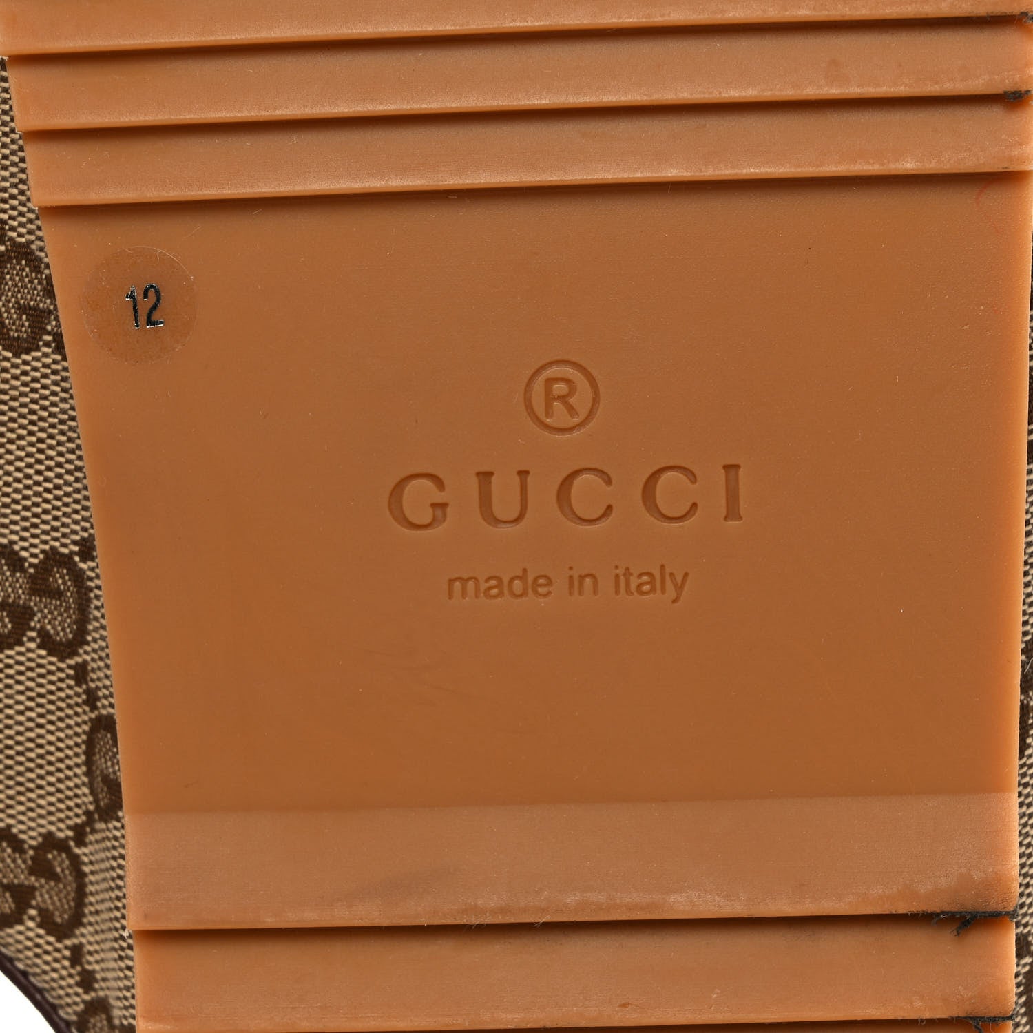 Gucci GG Monogram Lavaredo Eco Fabric Mens Slide Sandals With Straps 12 Beige Ebony Light Brown 6 of 10
