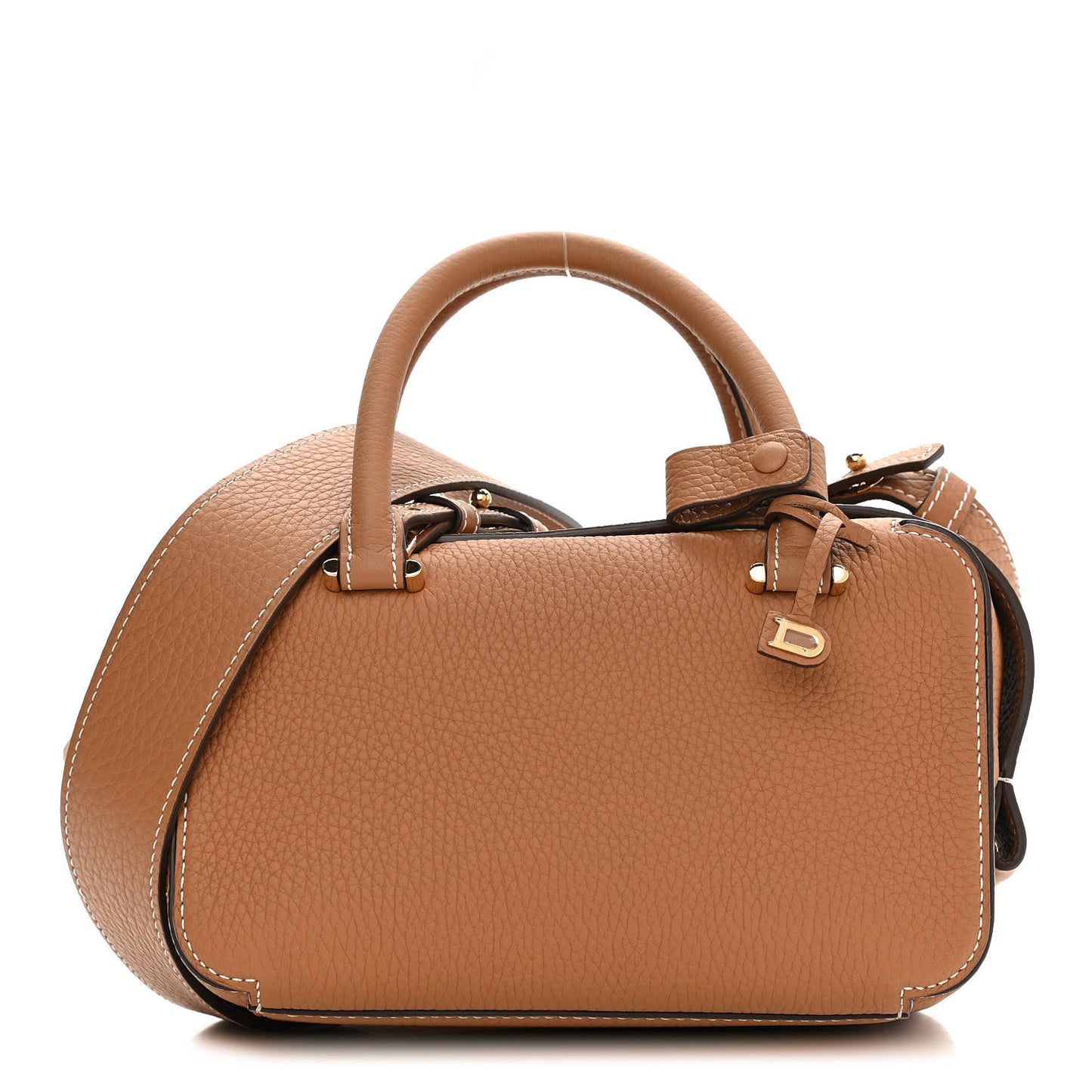 Grained Calfskin Mini Cool Box Satchel Vegetal