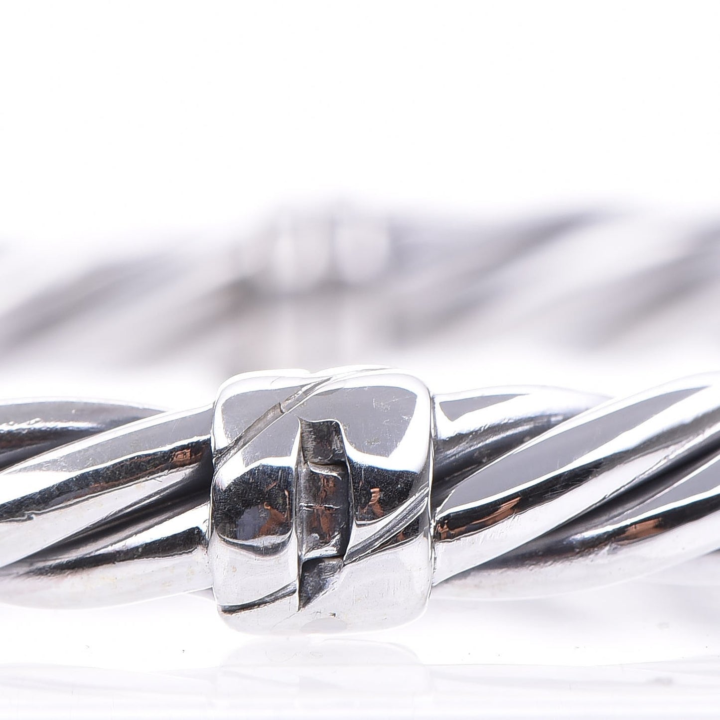 Sterling Silver Diamond 6mm Moonlight Ice Hinged Bracelet