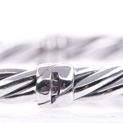 David Yurman Sterling Silver Diamond 6mm Moonlight Ice Hinged Bracelet 5 of 7