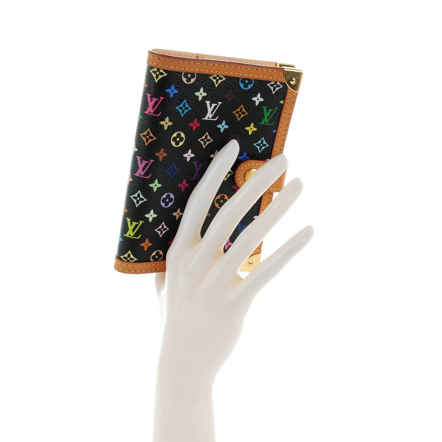 Monogram Multicolor Small Ring Agenda Cover Black